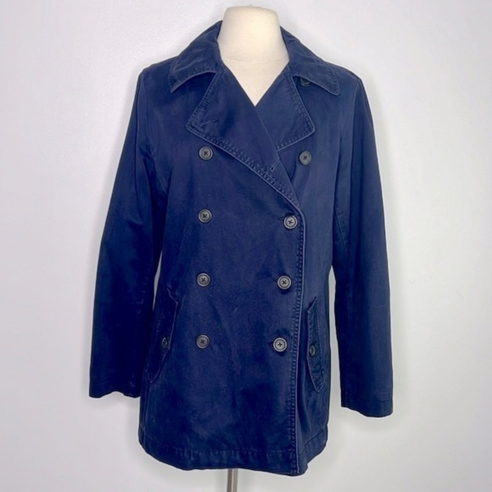 Gap navy blue cotton canvas peacoat size medium